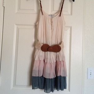 Tan Flowy Dress