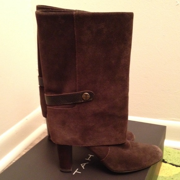 Brown suede boots!