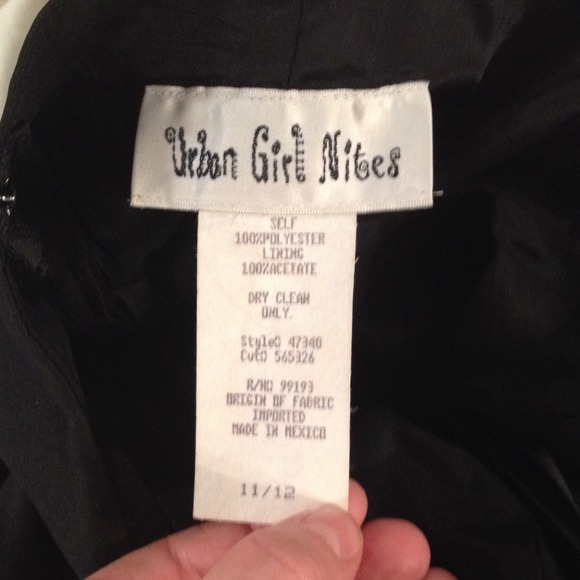 Black Halter Prom Dress - Picture 4 of 4