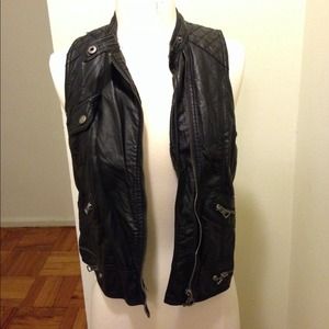 TOPSHOP leather vest