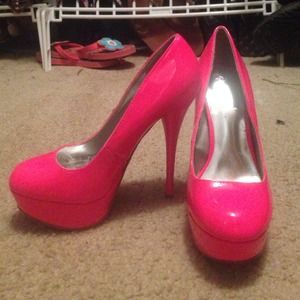 Hot pink stilettos
