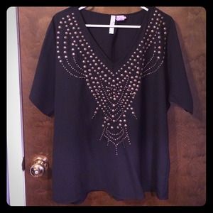 Francesca's Black Studded Tunic