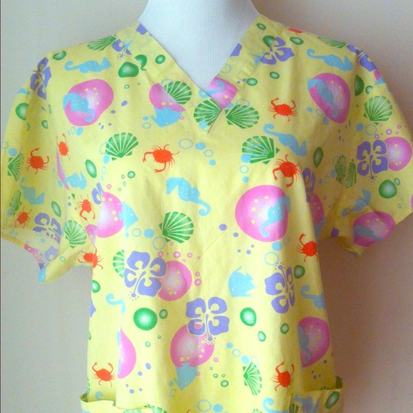 Funky Sea Animal Medical Scrub