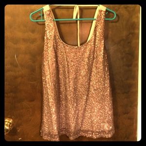 Francesca's gold Sequin Tank Top