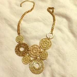 Woven Circle Linked Necklace