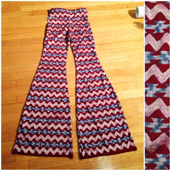 Reserved SW Navajo Print Textured  Bell Bottoms