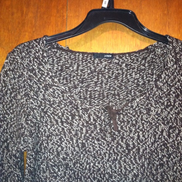 J crew brown and white speckled sweater - Picture 2 of 2