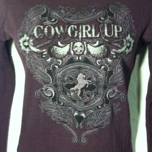 HOLD FOR NURCAG Cowgirl Up brand long sleeve top