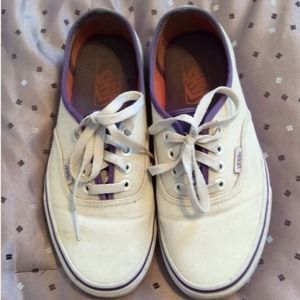 White and purple vans