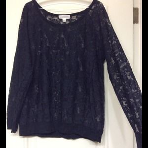 F21 Lace Long sleeve Top