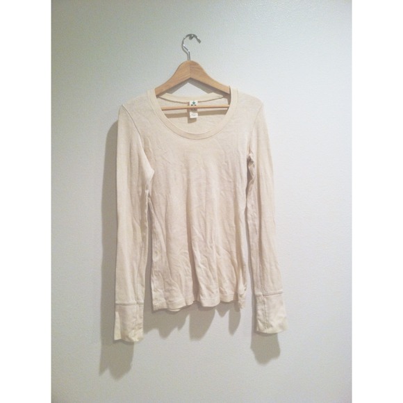 Free People Basic Cream 100% Cotton Shirt