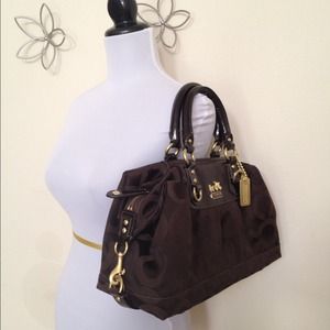 SOLD!!!  Coach brown signature satchel
