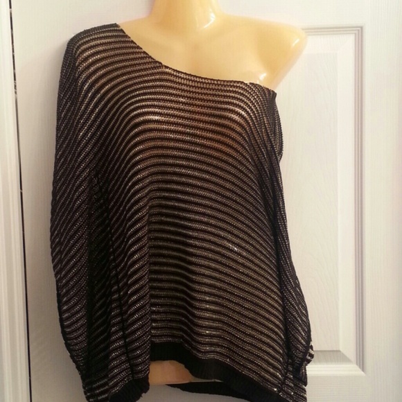 LUREX BAT SLEEVE SWEATER TOP - Picture 3 of 3