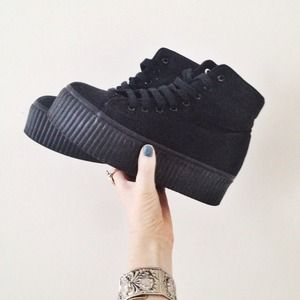 Jeffrey Campbell Black Platform High Tops