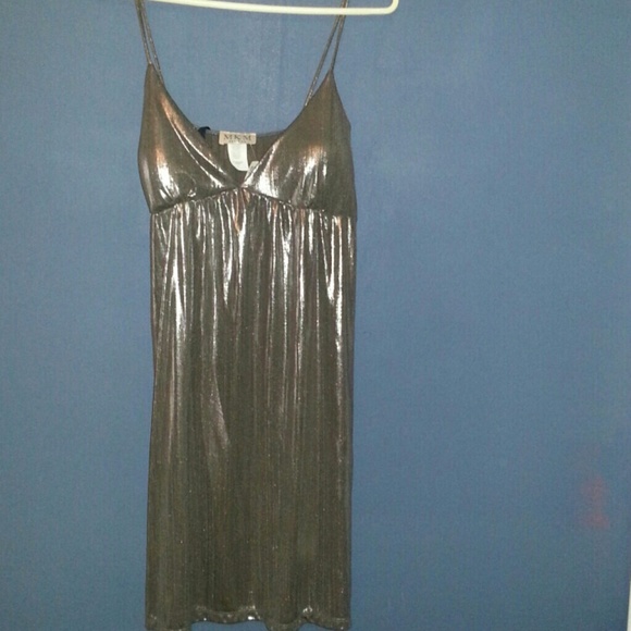 Short silver/gun metal dress