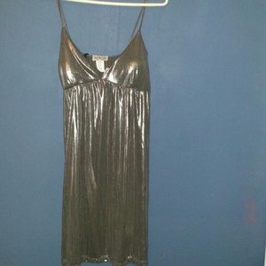 Short silver/gun metal dress
