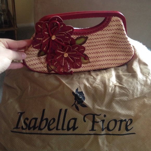 Isabella Fiore red woven clutch - Picture 1 of 4