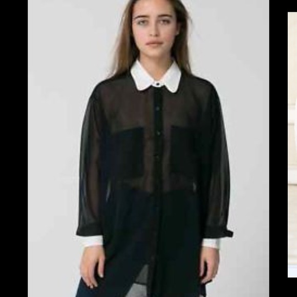 American Apparel oversized chiffon shirt