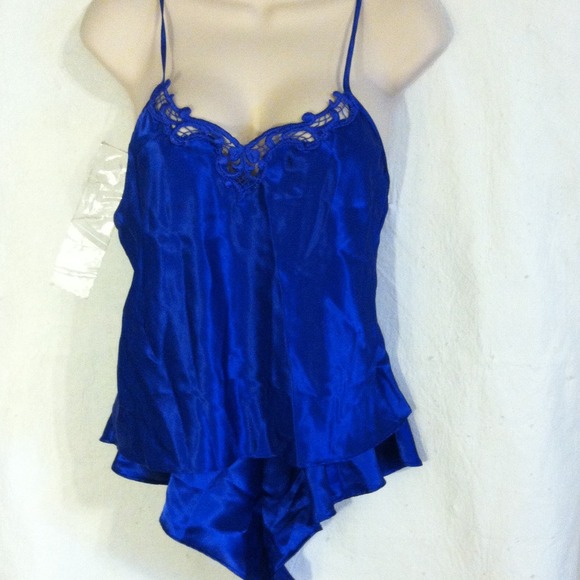 Val Mode lingerie cobalt blue 2 piece