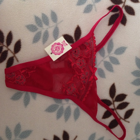 PINK red thong