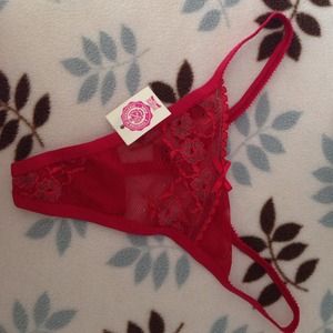 PINK red thong