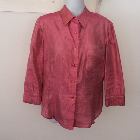 Oscar by Oscar de la Renta pink blouse