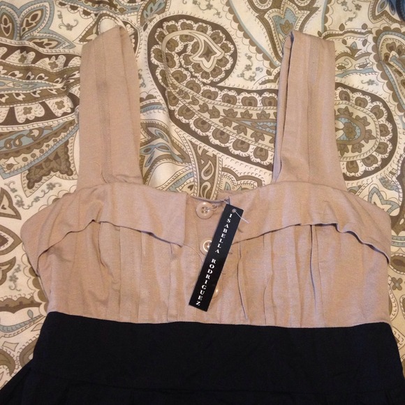 NWT Isabella fit and flare dresses black & taupe - Picture 2 of 2