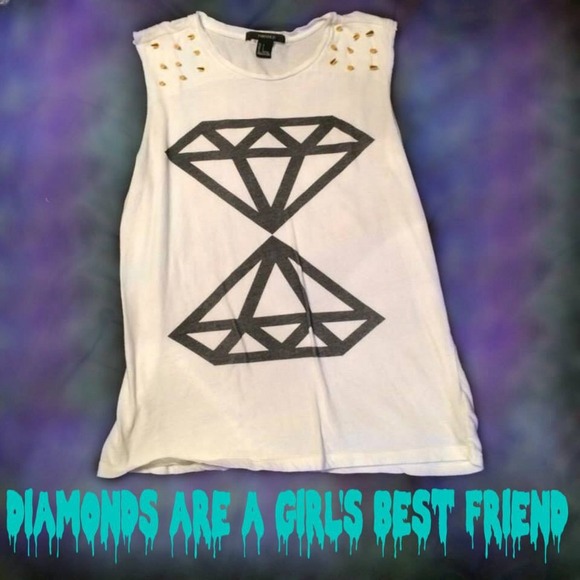Diamonds Are A Girl's Best Friend Sleeveless Top