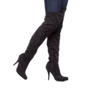 Shoedazzle Alice Suede Stiletto Boots