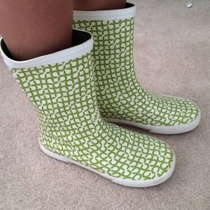 Coach "Ursula" Green Rain Boots