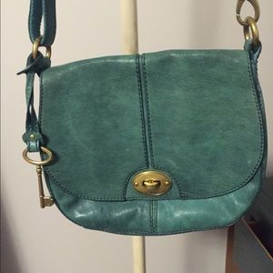 Turquoise Fossil purse