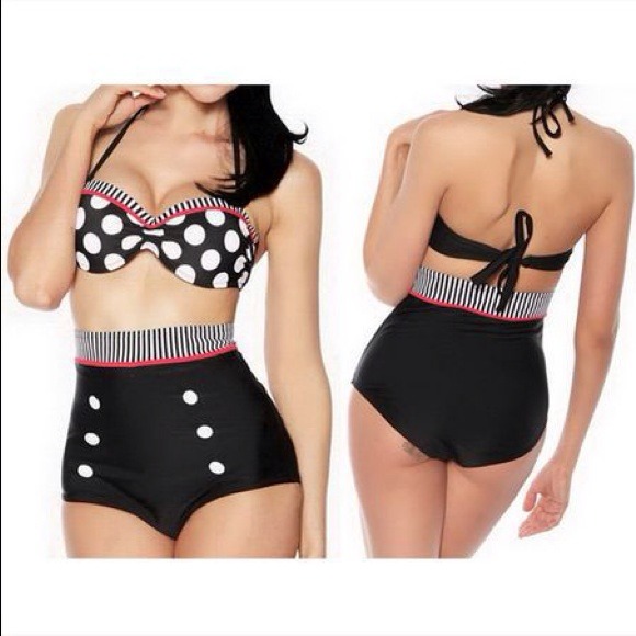Vintage High Waist Swim suit (NO TRADES)