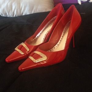 BCBG girls red patent leather heels