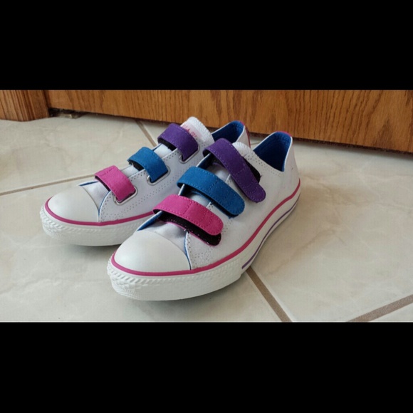 Velcro Converse All Stars - white/multicolor