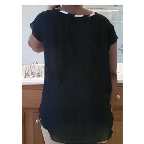 High low striped top - Picture 2 of 3