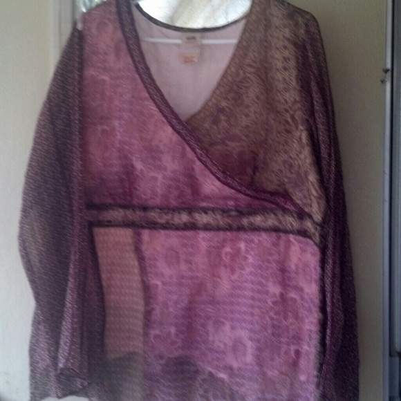 Sheer peasant shirt