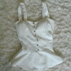 HOLD for  @erikamariegunn  White peplum tank