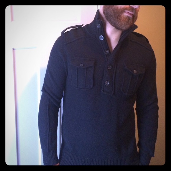 GAP mens zip/button sweater