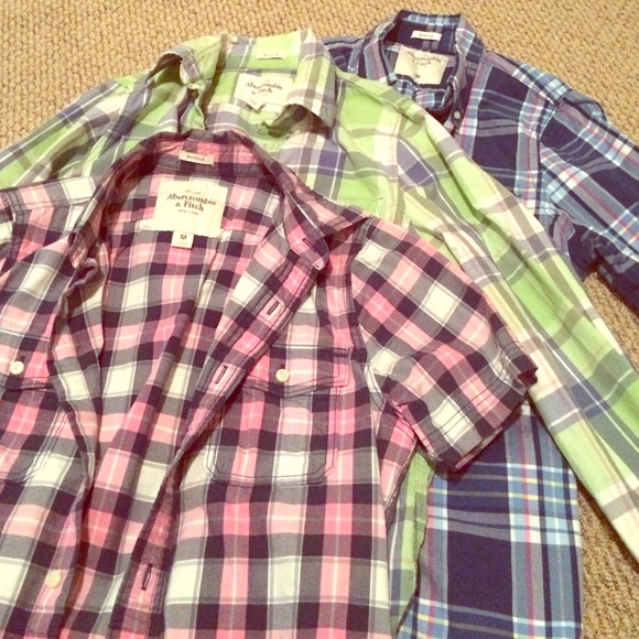 Three Men's Abercrombie shirts