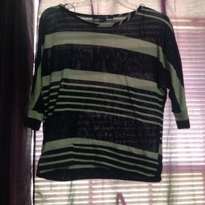 Navy blue and white shirt