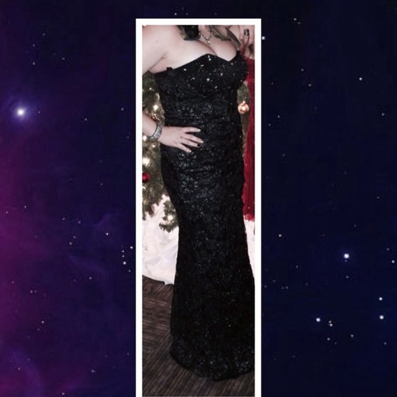 Vintage Style Sexy Lace & Beaded Gown
