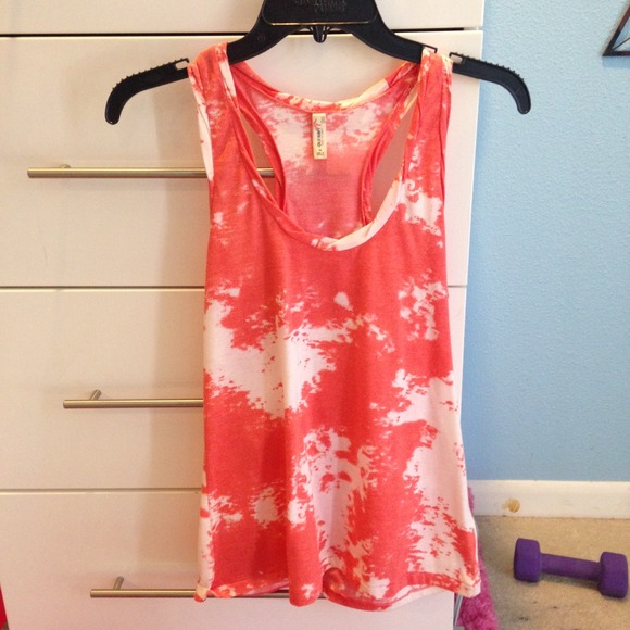 Orange tie dye tank