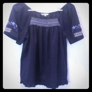 Navy AEO peasant blouse!