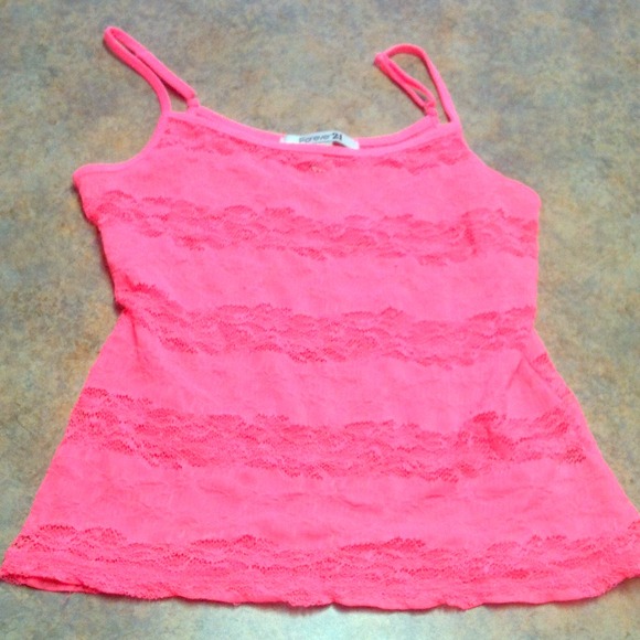 Hot pink tank top!