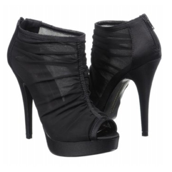 60% off Black Peep Toe High Heels