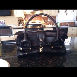 Brown leather Burberry bag