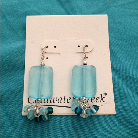 Coldwater Creek blue cluster earrings! NWT