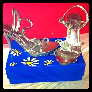 ON HOLD for @diggsyj Silver prom heels