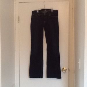 7 for all Mankind Dark Wash Bootcut Jeans, 30R