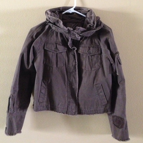 Mango Distressed brown jacket